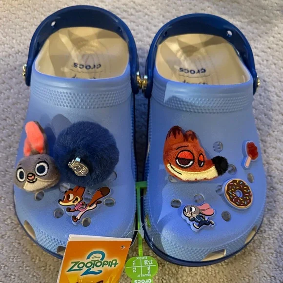 NWT Disney Pixar Zootopia 2 Big‎ Kid Crocs - Picture 5 of 10